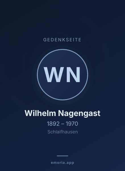 Gedenkportrait von Wilhelm Nagengast