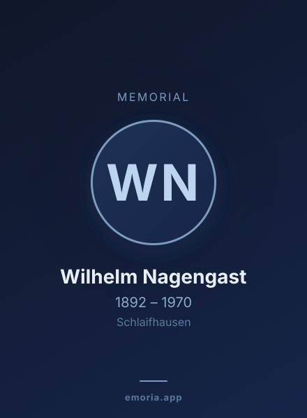 Memorial portrait of Wilhelm Nagengast