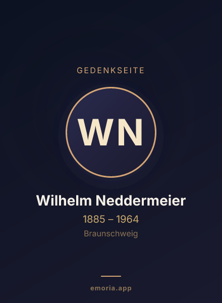 Gedenkportrait von Wilhelm Neddermeier