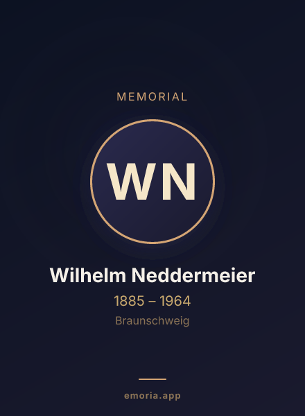 Memorial portrait of Wilhelm Neddermeier