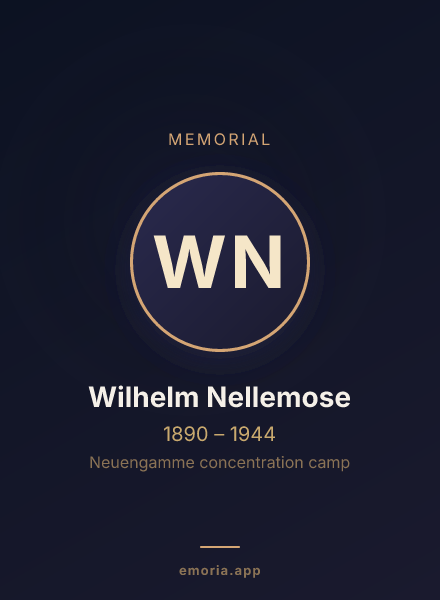 Memorial portrait of Wilhelm Nellemose