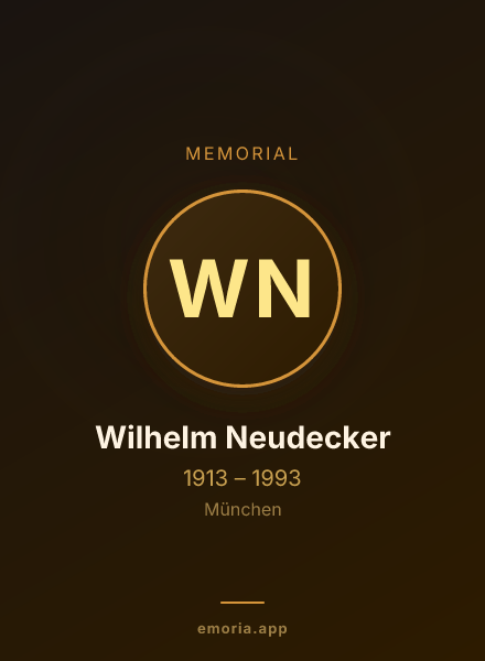 Memorial portrait of Wilhelm Neudecker