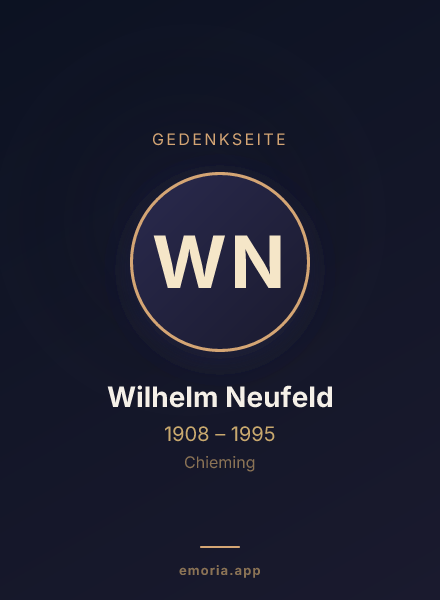 Gedenkportrait von Wilhelm Neufeld