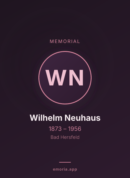 Memorial portrait of Wilhelm Neuhaus