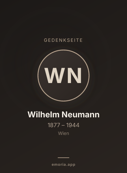 Gedenkportrait von Wilhelm Neumann