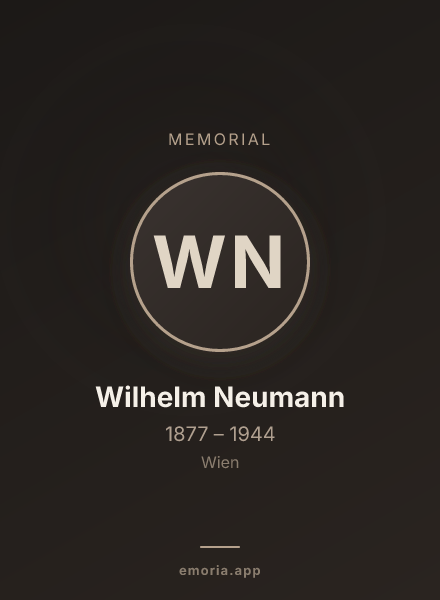 Memorial portrait of Wilhelm Neumann