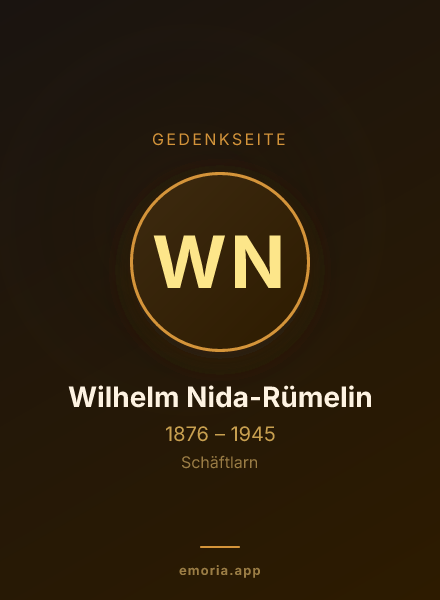 Gedenkportrait von Wilhelm Nida-Rümelin