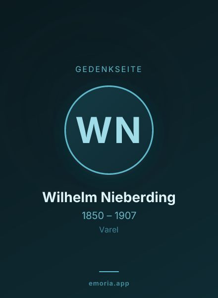 Gedenkportrait von Wilhelm Nieberding