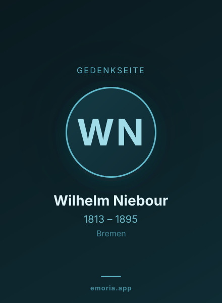 Gedenkportrait von Wilhelm Niebour