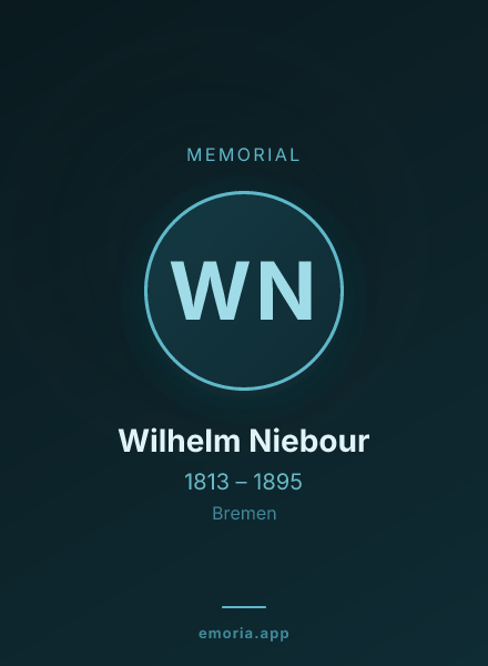 Memorial portrait of Wilhelm Niebour