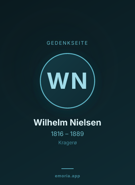 Gedenkportrait von Wilhelm Nielsen