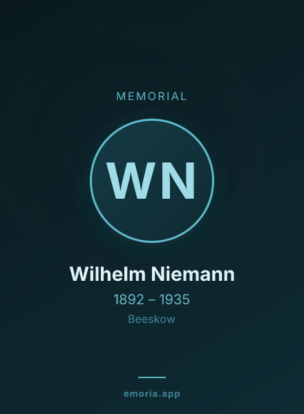 Memorial portrait of Wilhelm Niemann