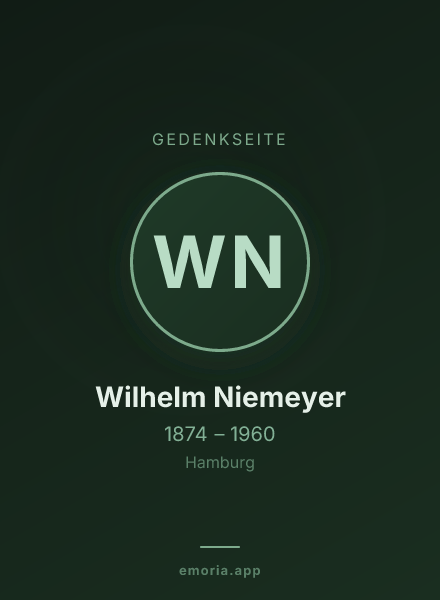 Gedenkportrait von Wilhelm Niemeyer