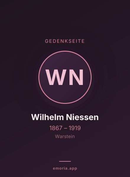 Gedenkportrait von Wilhelm Niessen