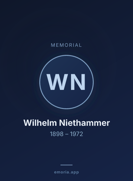 Memorial portrait of Wilhelm Niethammer