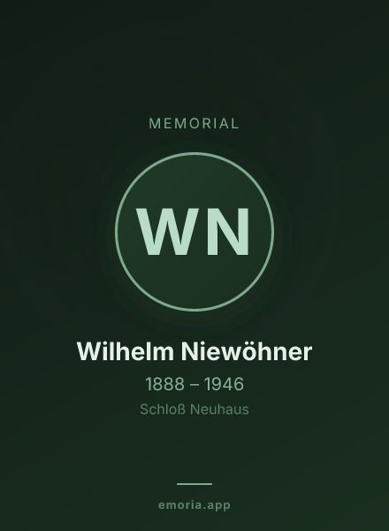 Memorial portrait of Wilhelm Niewöhner