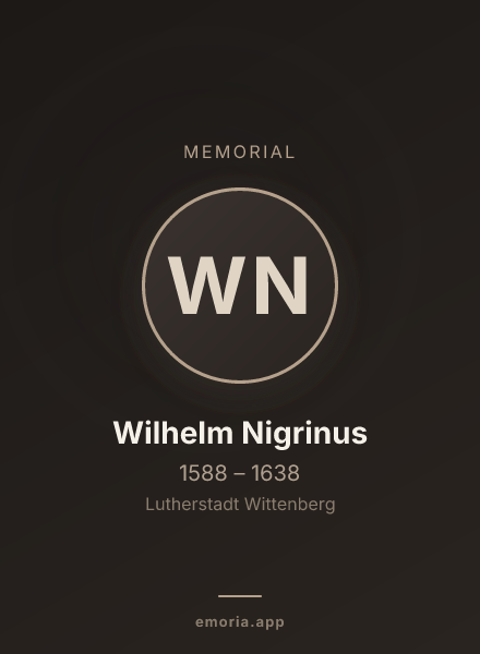 Memorial portrait of Wilhelm Nigrinus