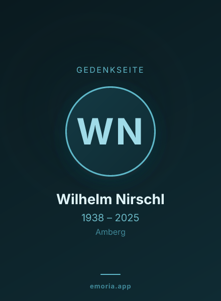 Gedenkportrait von Wilhelm Nirschl