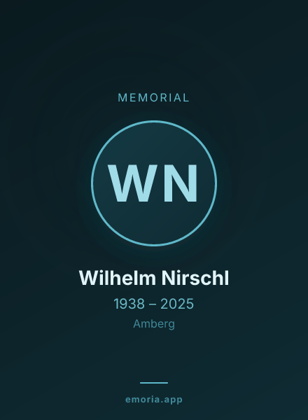 Memorial portrait of Wilhelm Nirschl