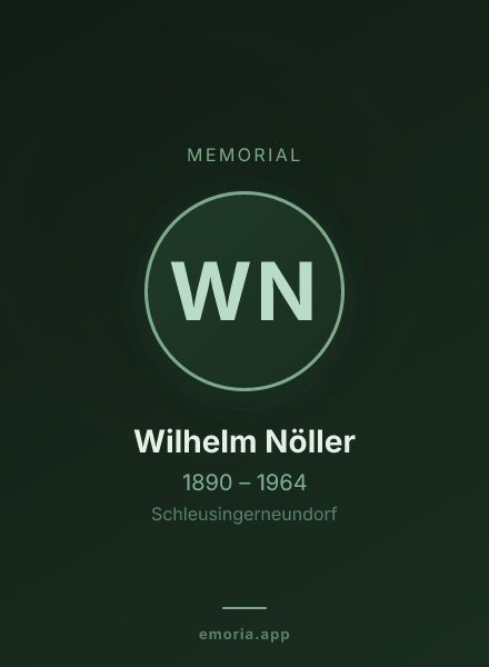 Memorial portrait of Wilhelm Nöller