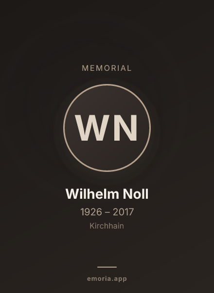 Memorial portrait of Wilhelm Noll