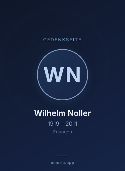 Gedenkportrait von Wilhelm Noller