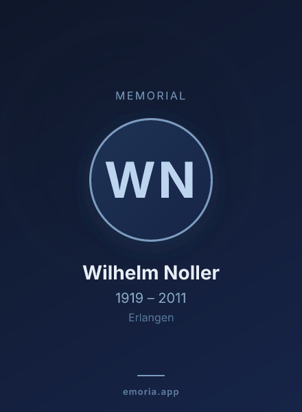 Memorial portrait of Wilhelm Noller