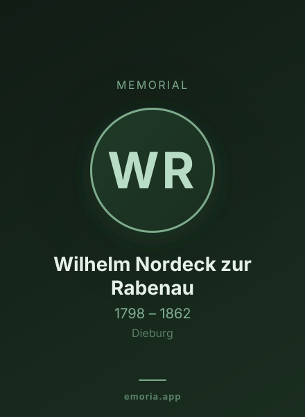 Memorial portrait of Wilhelm Nordeck zur Rabenau