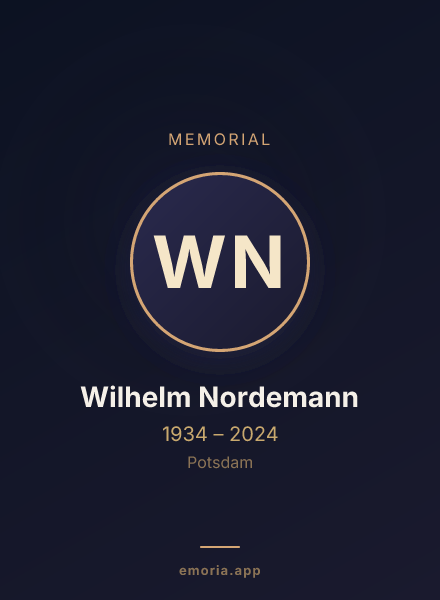 Memorial portrait of Wilhelm Nordemann