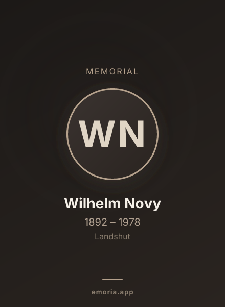 Memorial portrait of Wilhelm Novy