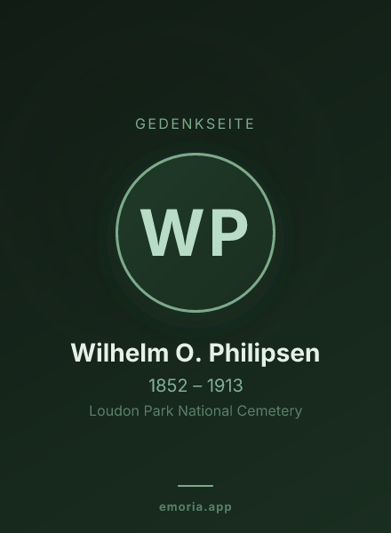 Gedenkportrait von Wilhelm O. Philipsen