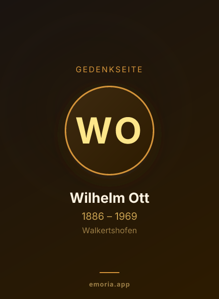 Gedenkportrait von Wilhelm Ott