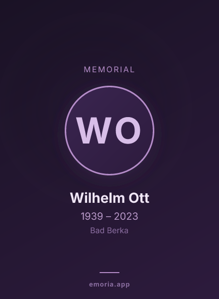 Memorial portrait of Wilhelm Ott