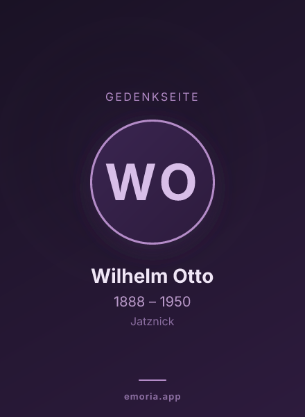 Gedenkportrait von Wilhelm Otto