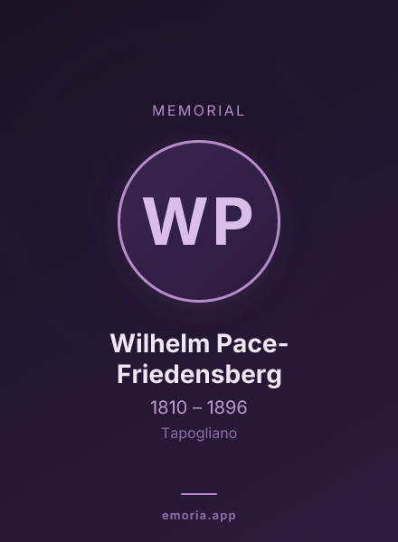 Memorial portrait of Wilhelm Pace-Friedensberg