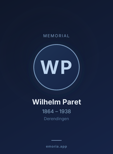 Memorial portrait of Wilhelm Paret
