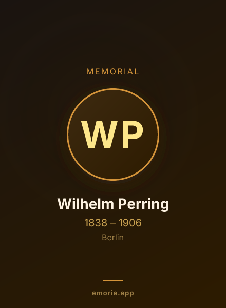 Memorial portrait of Wilhelm Perring