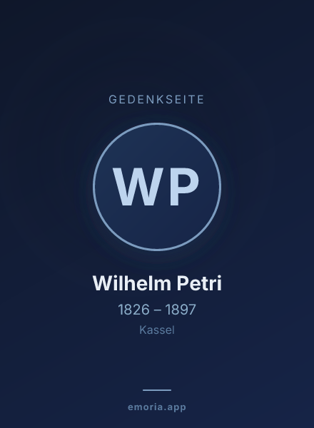 Gedenkportrait von Wilhelm Petri