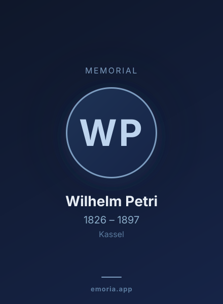 Memorial portrait of Wilhelm Petri