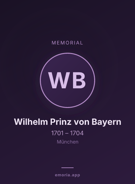 Memorial portrait of Wilhelm Prinz von Bayern