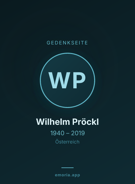 Gedenkportrait von Wilhelm Pröckl