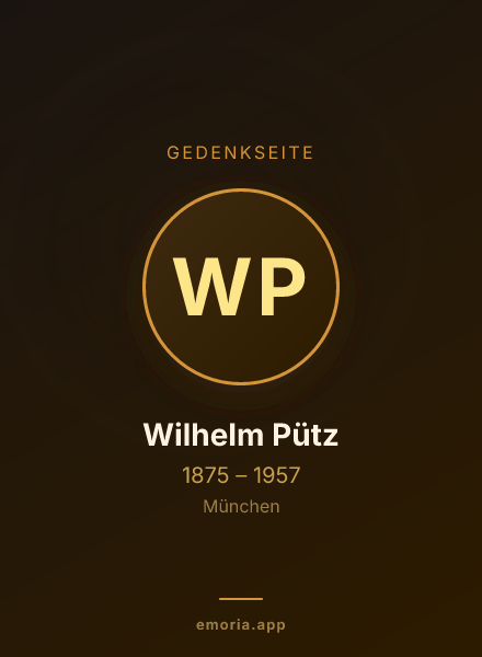 Gedenkportrait von Wilhelm Pütz