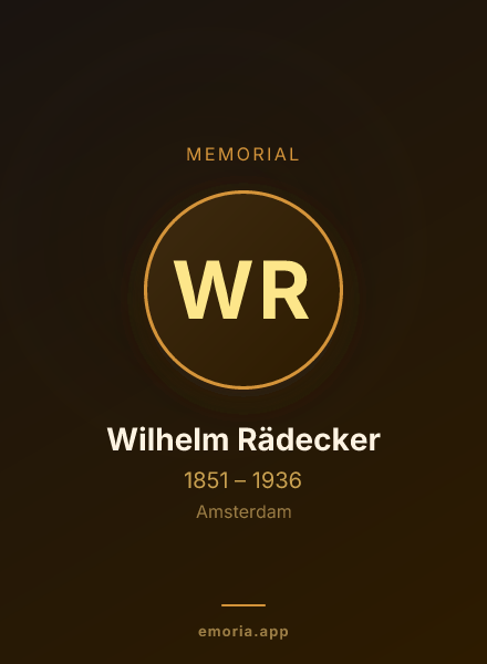 Memorial portrait of Wilhelm Rädecker