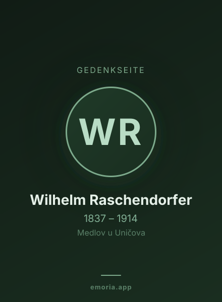Gedenkportrait von Wilhelm Raschendorfer