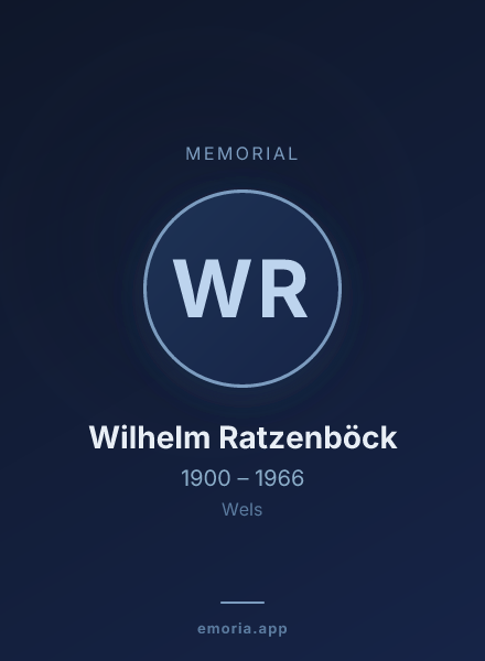 Memorial portrait of Wilhelm Ratzenböck