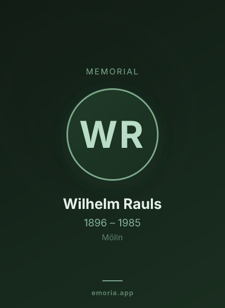 Memorial portrait of Wilhelm Rauls