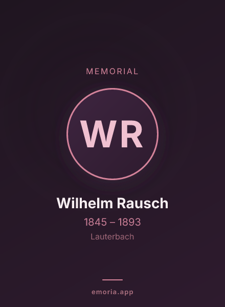 Memorial portrait of Wilhelm Rausch