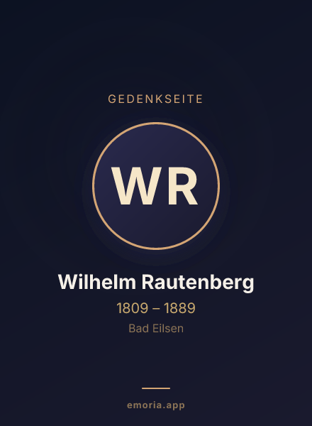 Gedenkportrait von Wilhelm Rautenberg
