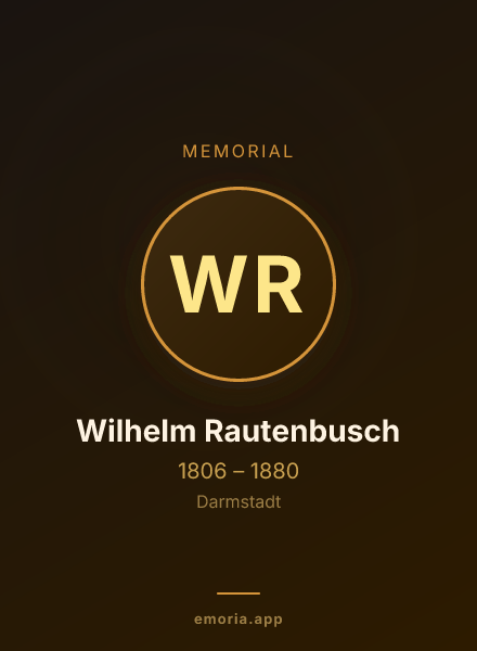 Memorial portrait of Wilhelm Rautenbusch