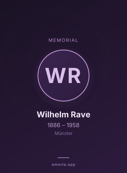 Memorial portrait of Wilhelm Rave
